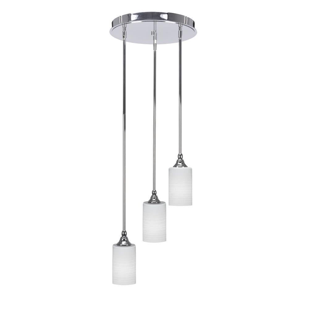 Empire 3 Light Cluster Pendalier in Chrome (2143-CH-4061)