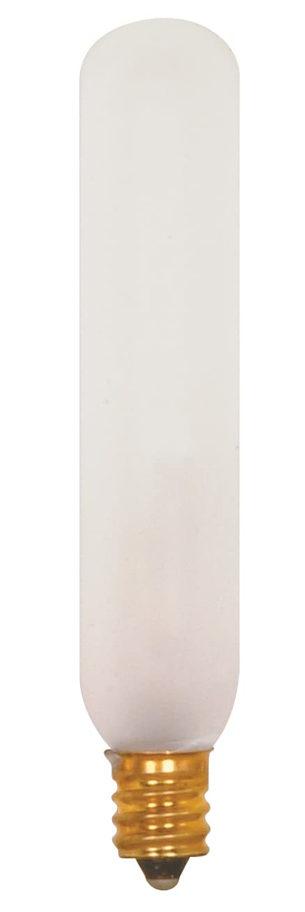 Satco S3715 T6 Candelabra 15W Dimmable Frosted Bulbs - Set of 4 (2 Packs of 2) - E12 Base - 2700K