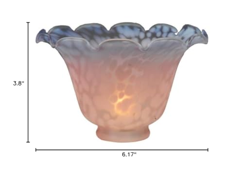 Meyda Tiffany 6&quot; Pink/Blue Fluted Bell Lamp Shade - Elegant Glass Decor