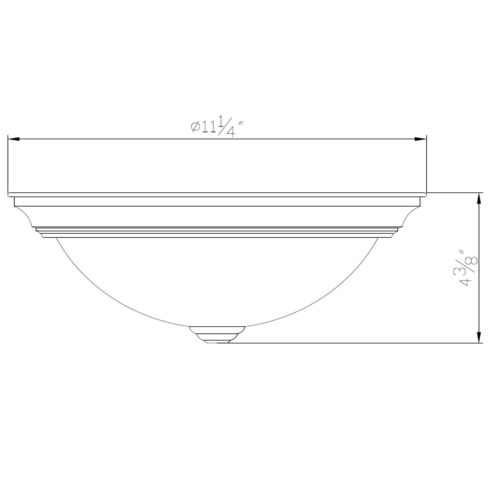 Design House 11 Inch Hays Integrated Led Ceiling Light 2-Pack With Frosted Glass, White, 579177