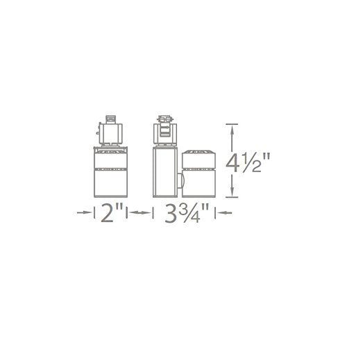 WAC Lighting Exterminator II LED Track Fixture, Black, Aluminum, J Track, Model J-1014N-840-BK, Energy Star Certified