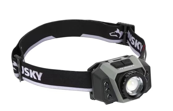 Husky 600 Lumens Dual Power Twist To Focus Rechargeable Headlight