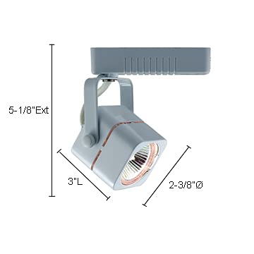 Jesco Lighting Hlv10250Bk Mini Deco 102 Series Low Voltage Track Light Fixture, 50 Watt, Black Finish