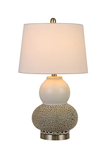 Cal Lighting Bo-2849Tb-2 Transitional Two Light Table Lamp From Aigio Collection In Gray Finish, 14.00 Inches