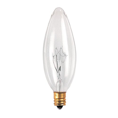 Bulbrite 25CTC/32/3-25PK 25W 130V Incandescent Torpedo 32mm  Clear Chandelier Bulb  25-Pack