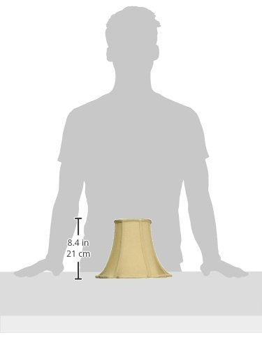 Royal Designs Scalloped Oval Bell Designer Lamp Shade, Antique Gold, (5 X 3.75) X (10 X 7.5) X 8