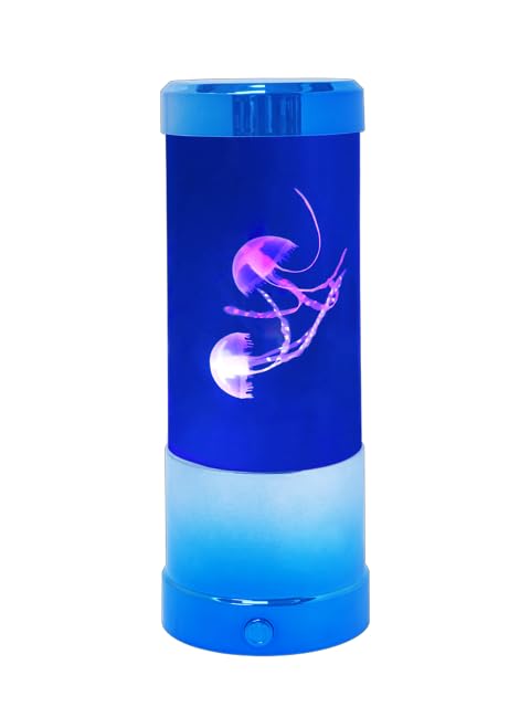 Wireless Express Jellyfish Mood Lamp - LED Lights, Multi-Color, Auto Shut Off, Model JELLYFISH14, Blue