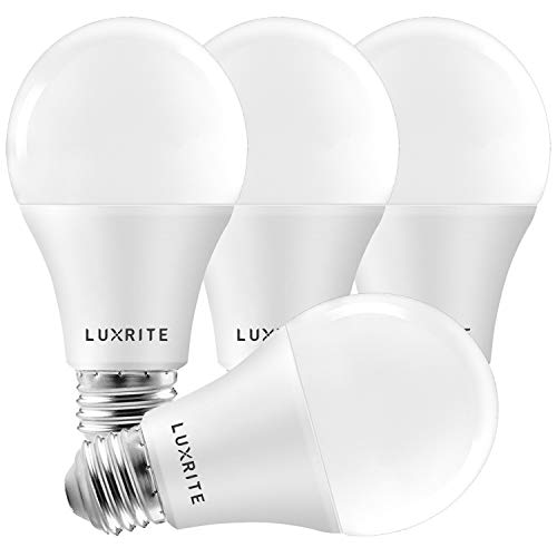 Luxrite A19 Led Light Bulbs 100 Watt Equivalent Dimmable, 3000K Soft White, 1600 Lumens, Enclosed Fixture Rated, Standard Led Bu