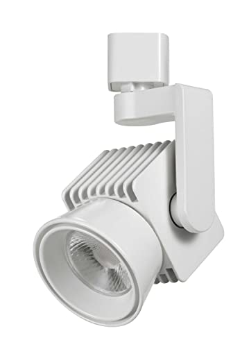 Cal Lighting HT-807-WH LED Track Fixture, 3in Size, White Finish, Cast Aluminum, Contemporary Modern, Beam Spread 38 Degrees