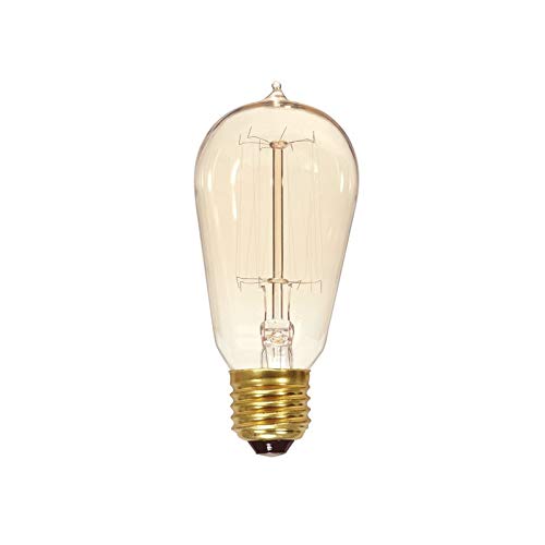 Satco S2423 60W 120V Vintage Style St19 Incandescent Bulb, 6-Pack Of 60 Watt Edison Style Light Bulbs For Use In Your Home, Office, Vanity, Or Any Other Vintage Light Inspired Space In Your Household