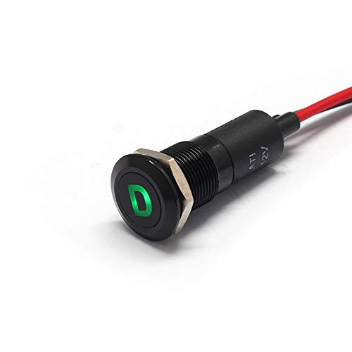 Alpinetech Plb12Ms 12Mm 1/2&quot; 12V Led Metal Signal Indicator Dash Light - Drive