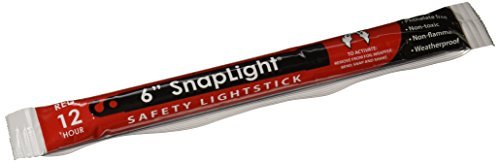 Cyalume 6&quot; Red Snap Light Stick - 30 Pack, Phthalate-Free Plastic, Emergency Glow Sticks