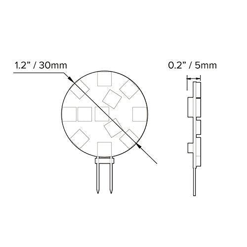 Dream Lighting LED G4 Replacement Bulb, Dimmable, Pure White, Pack of 6, Model 0211311NX6