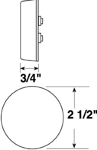 Peterson Manufacturing 143R Red 2.5'' Round Clearance/Side Marker Light