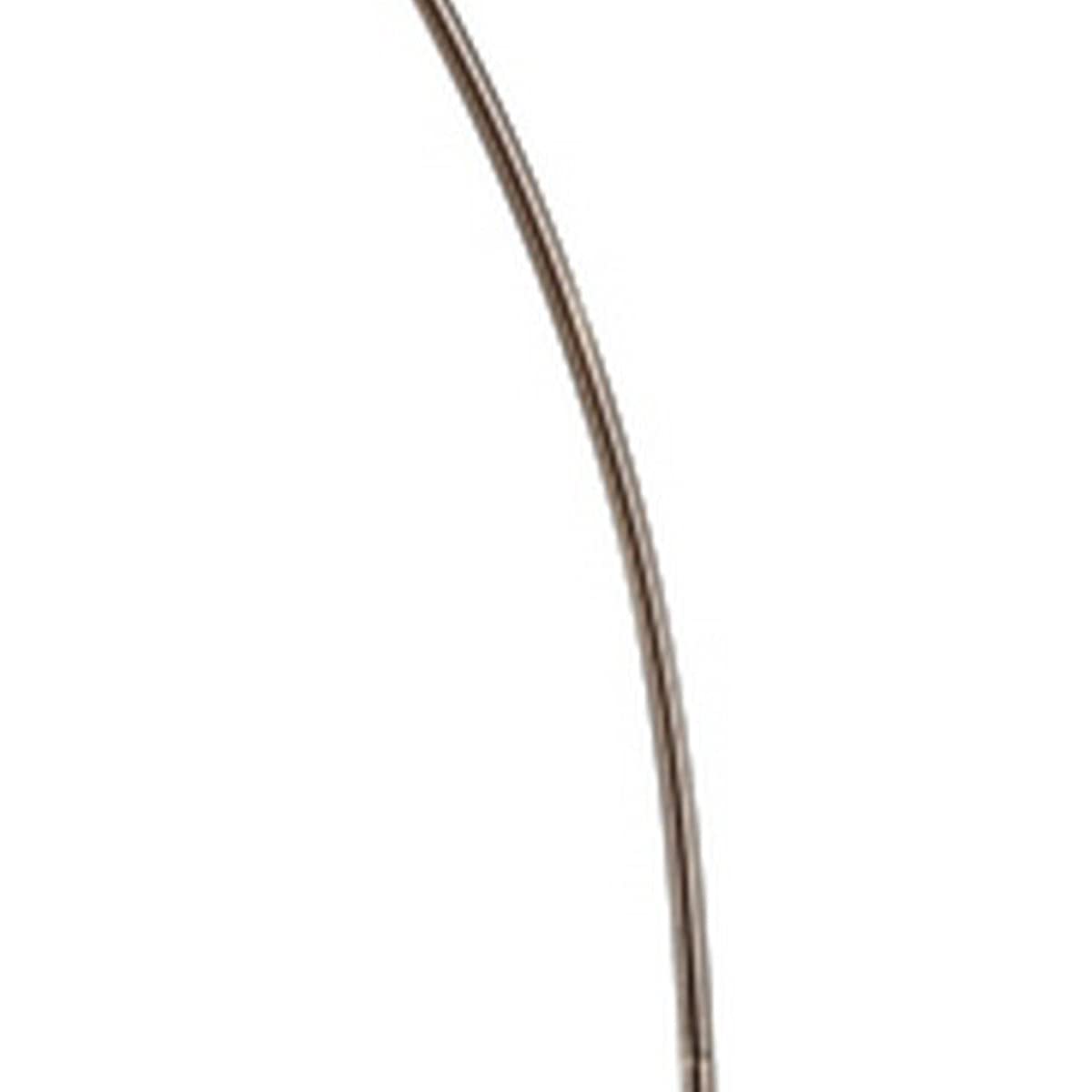 Benzara Floor Lamp - Curved Metal Frame, Drum Shade, Gold, Model Bm240433, Marble Accent