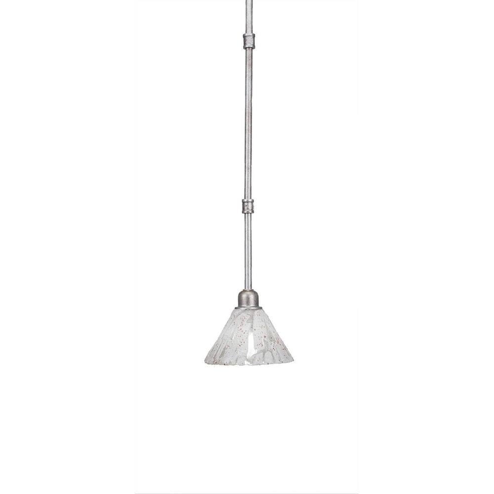 Vintage 1 Light Mini Pendant In Aged Silver Finsih (284-As-7195)