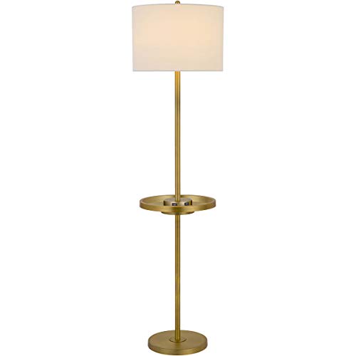 Cal Lighting Bo-2983Fl-Ab Transitional One Light Floor Lamp From Crofton Collection In Brass - Antique Finish,