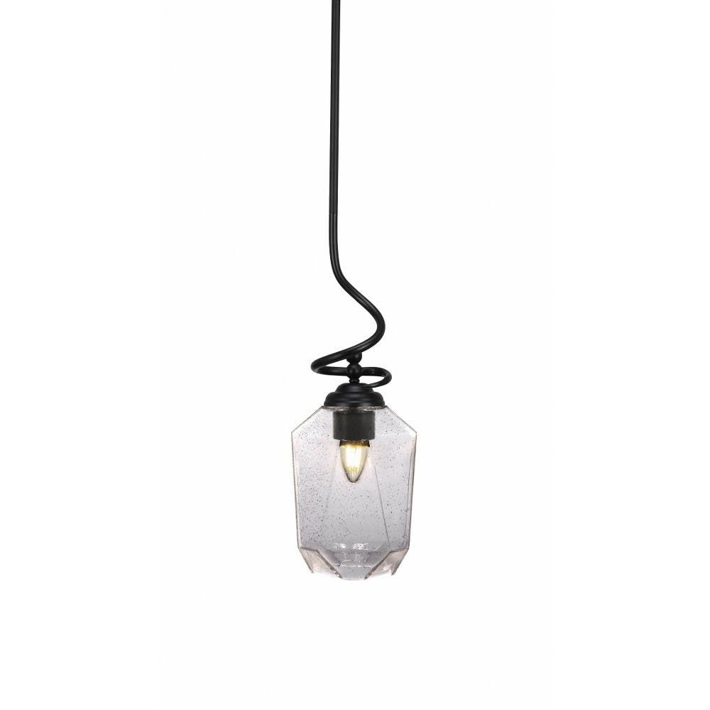 Toltec Lighting Capri 1 Light Pendant in Matte Black (900-MB-4460)