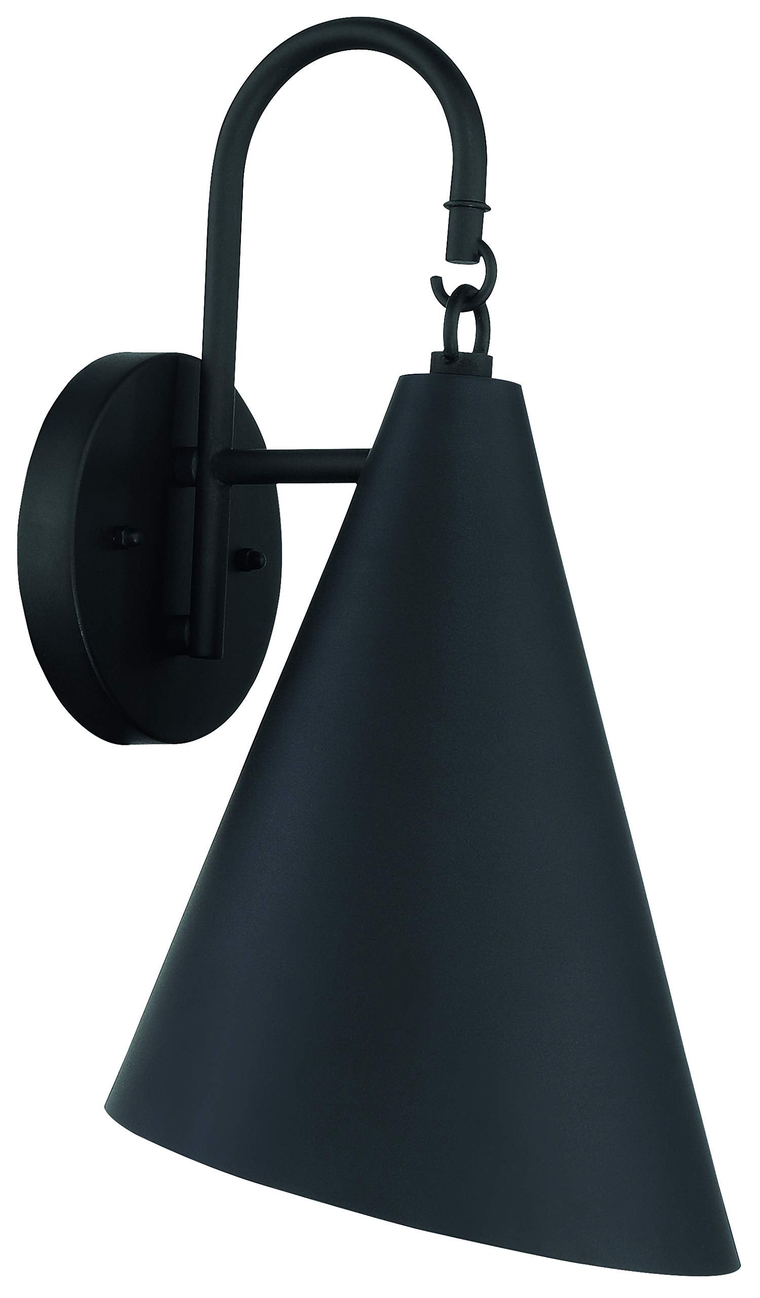 Minka Lavery Wall Sconce, 1-Light 100W, Alloy Steel, 16inH x 8inW, Sand Coal Black, Model 73172-66