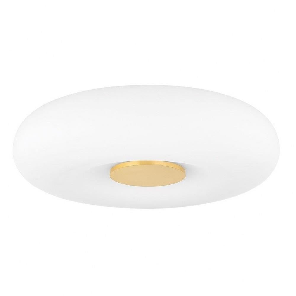 Mitzi H789501-AGB Imani - 1 Light Flush Mount 3.75 inches Tall and 13.75 inches Wide - Aged Brass