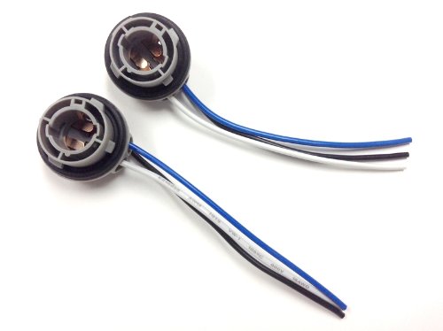 Fyre Flys 1157/2357 LED Bulb Socket Brake Turn Signal Light Harness - Durable Nylon Pig Tail Plug