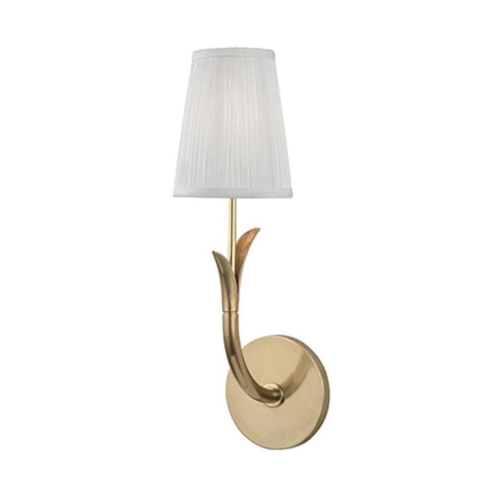 Hudson Valley 9401-AGB Transitional One Light Wall Sconce from Deering Collection in Brass - Antique Finish,