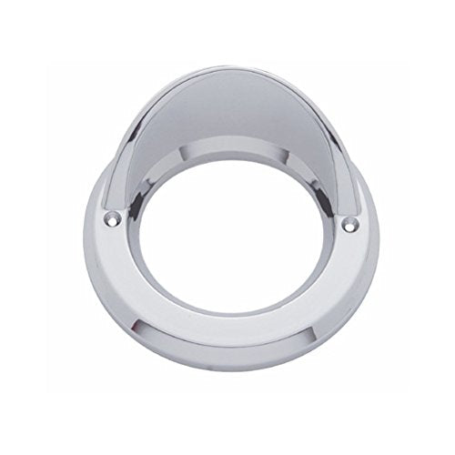 United Pacific (10) Round Chrome Visor Bezels/Covers 2.5&quot; LED Side Marker Clearance Lights