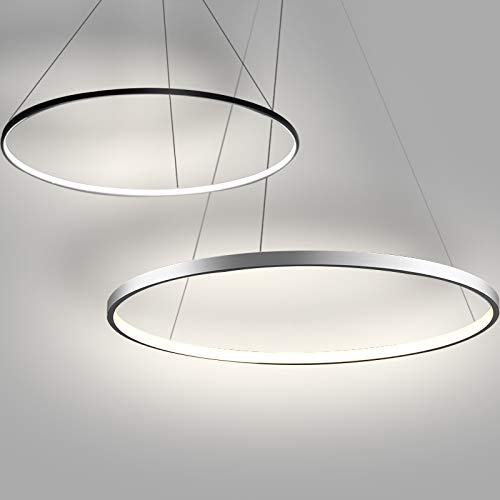 Lightinthebox 23.6&quot; Led Ring Pendant Light With Remote Control - Modern White Chandelier For Home