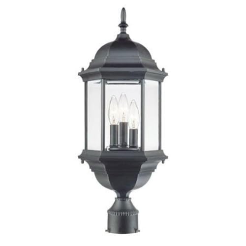 Acclaim Lighting 5187Bk Black Three Light Outdoor Post Mount Fixture - 9.25 X 21.5 Inches