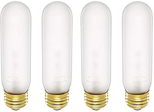 Bulbrite 40-Watt Incandescent T10 Tubular Light, Frost - 4 Count, Model 704040, Copper Material