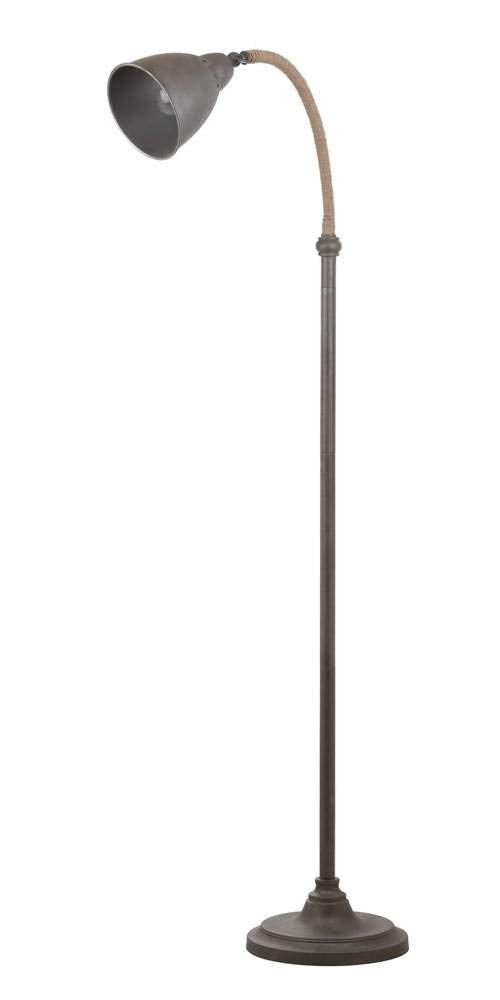 Safavieh Naldo 60in Floor Lamp, Dark Grey Metal, Model FLL4011A