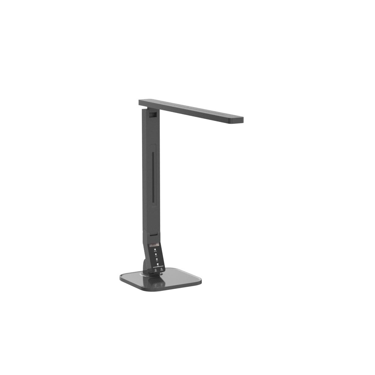 Lampat Dimmable LED Desk Lamp - 4 Lighting Modes, 5-Level Dimmer, Touch Control, USB Port, Piano Black, Model LS-560