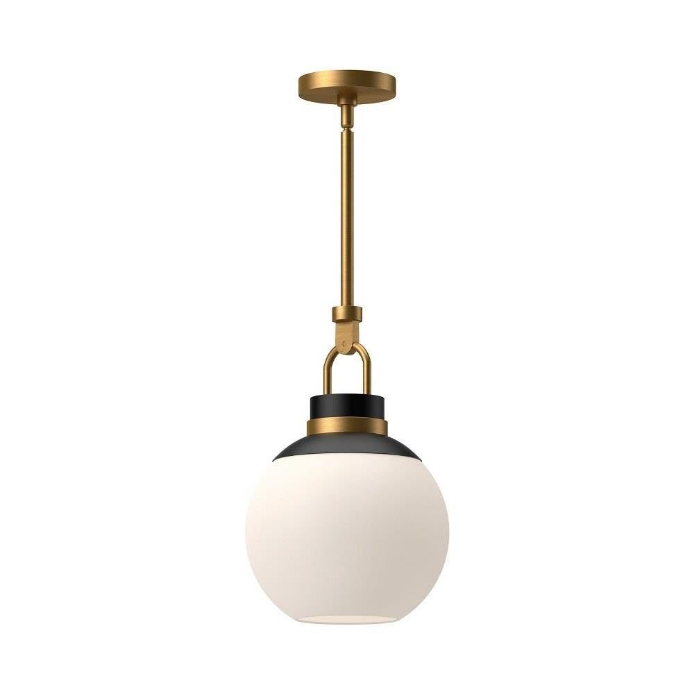 Alora Mood PD520512AGOP Copperfield Pendant, Aged Gold/Opal Matte Glass