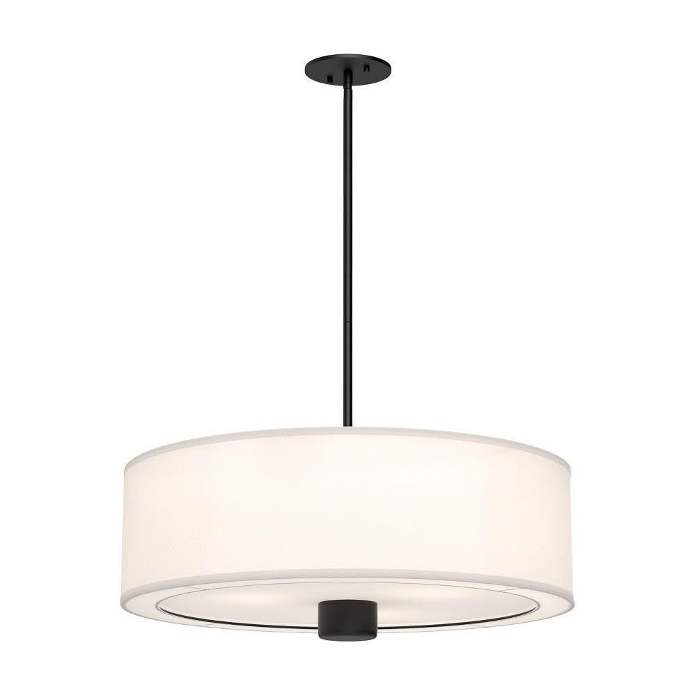 Alora Mood PD547924MBWL Theo Pendant, Matte Black/White Linen