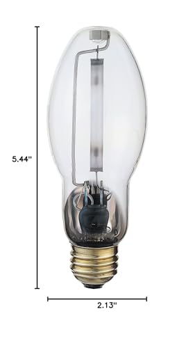 Satco S3129 High Pressure Sodium Lamp 150W 2100K Clear Glass ED17