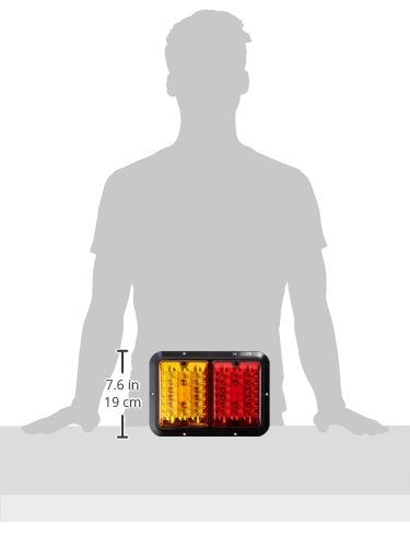 Bargman 47-84-612 Surface Mount Taillight, Red/Amber