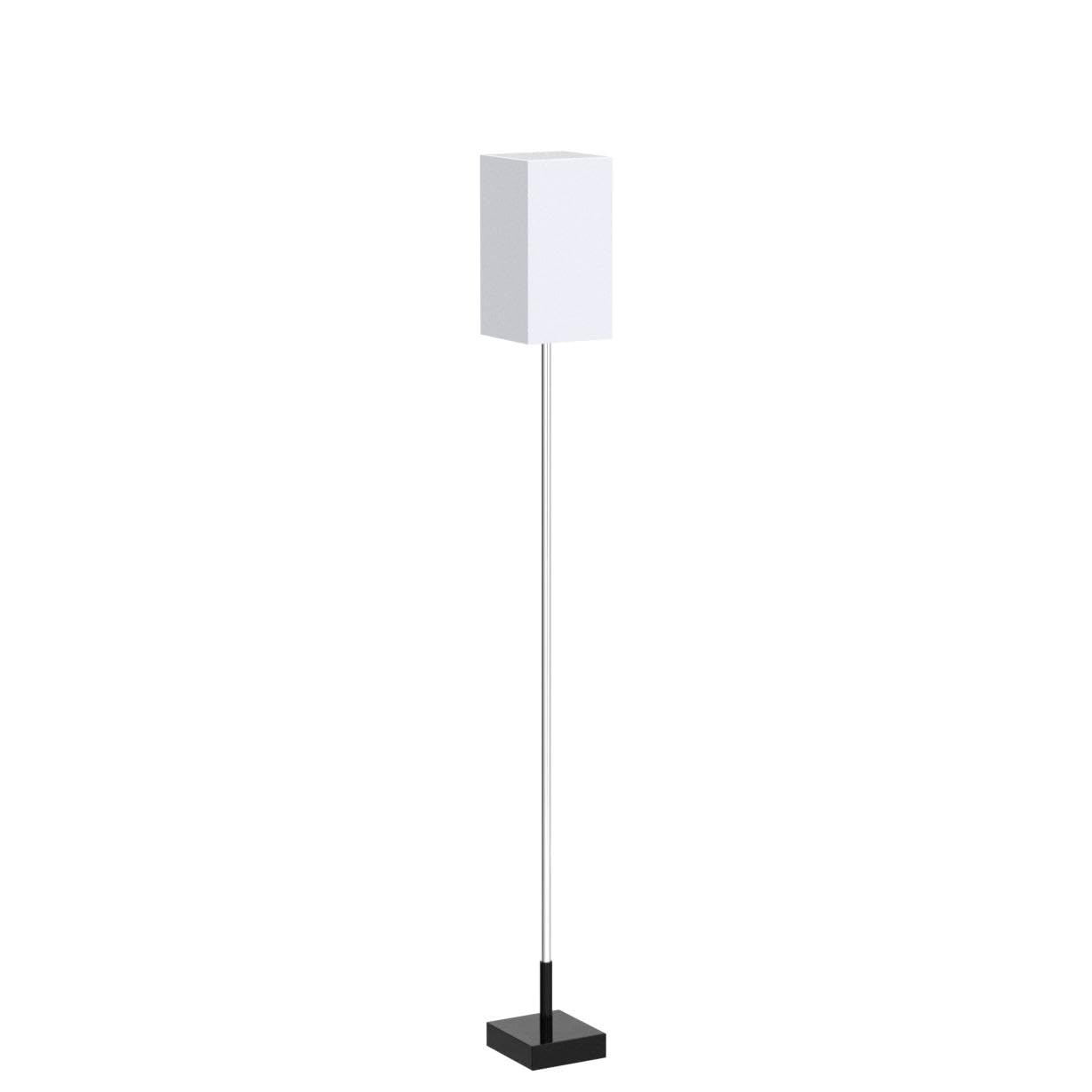 FIGDIFOR Floor Lamp - 3-Way Touch Control, Dimmable, Brushed Nickel, Marble Base, Linen Shade, Model FL-211008, LED Bulb Included