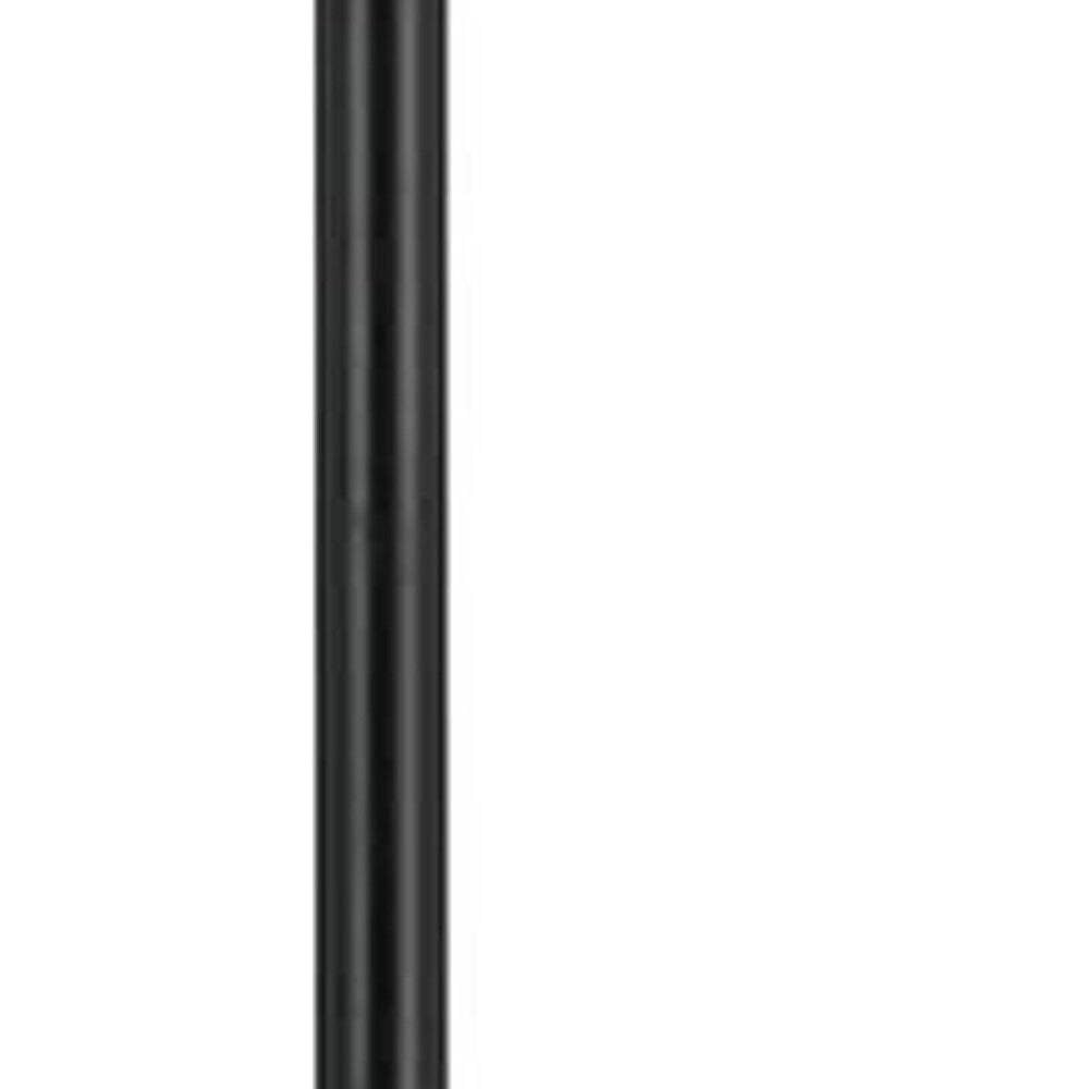 HomeRoots Bronze Traditional Floor Lamp, 60 in., Metal, Tan Square Shade