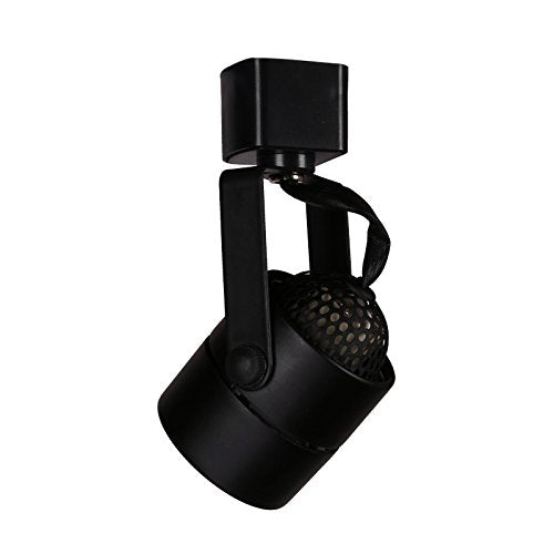 KING SHA GU10 Die-cast Aluminum Track Lighting Head for H Type Systems, ETL-Listed, Black, Model KS002