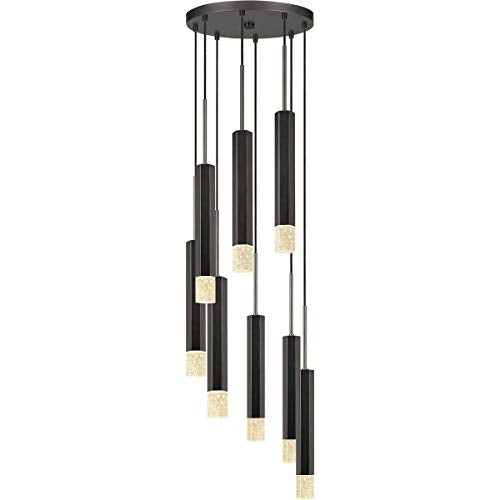 Cal Lighting Fx-3723-8P-Gm Transitional Led Pendant From Led Pendant Collection In Bronze/Dark Finish, 16.00 Inches
