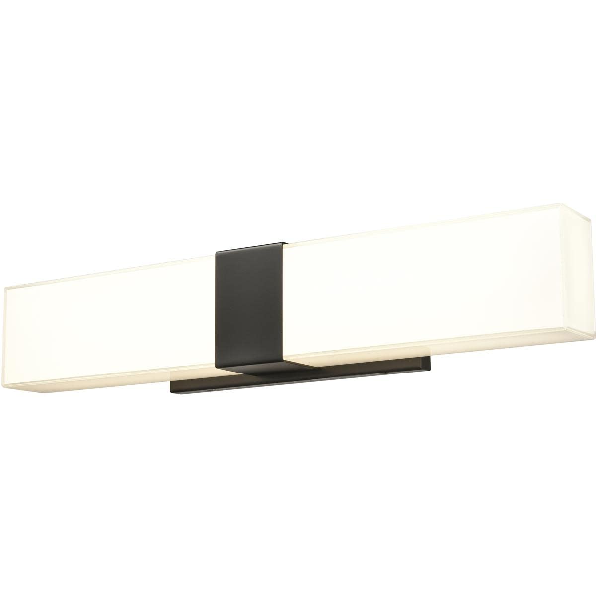 Elk Home Reciprocate Vanity Light - 2-Light In Matte Black Finish, With White Glass, Modern/Contemporary Style