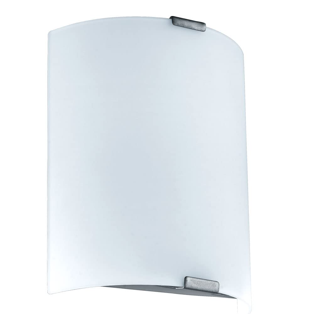 EGLO Grafik 1-Light Modern Vanity Light Indoor Wall Sconce Dimmable LED Mirror Lighting Fixture for Hallway, Bathroom, Fireplace