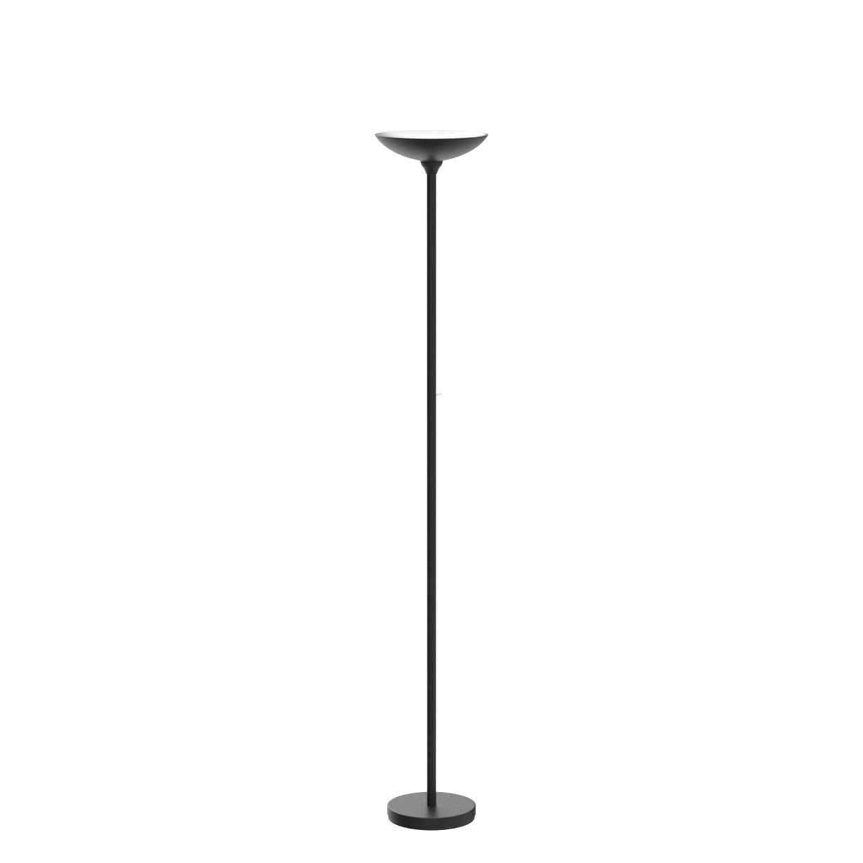 BoostArea Torchiere Floor Lamp - 24W LED, Stepless Dimmable, 70" Tall, Metal, Black, Model HD005BYH for Living Room/Bedroom