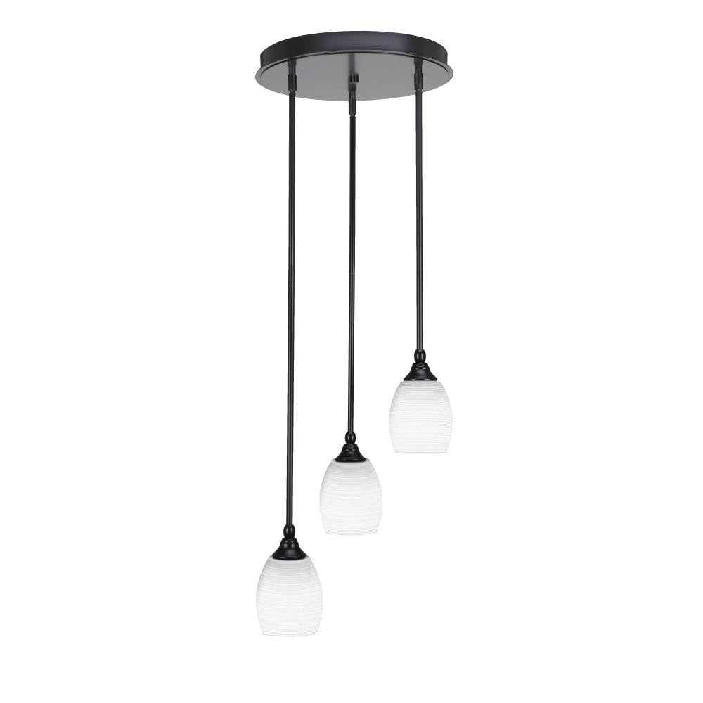Empire 3 Light Cluster Pendalier in Matte Black (2143-MB-4021)
