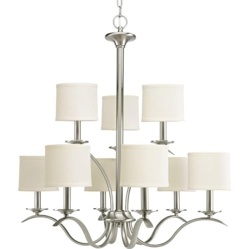 Progress Lighting P4638-09 Inspire Chandeliers, Brushed Nickel
