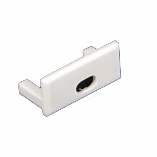 American Lighting PE-Helm-Feed END Cap, Wire Feed Hole, Plastic, White