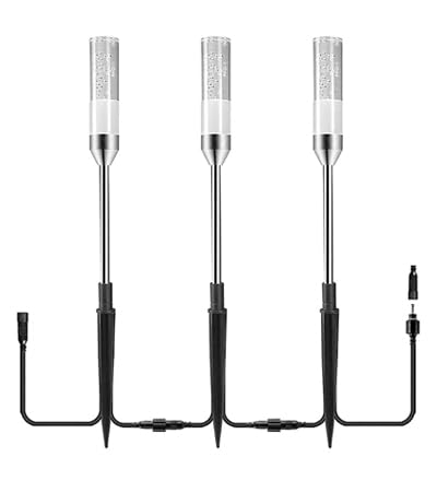 GreenClick 3 Pack Extension Lamps Landscape Path Lights, Without Transformer, IP65 Waterproof Garden Lights for Yard, Pathway, W