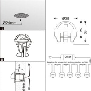 Fvtled Pack Of 6 Warm White Led Deck Lights Kit F1.38 Outdoor Garden Yard Decoration Lamp Recessed Pathway Step Warm White Led L
