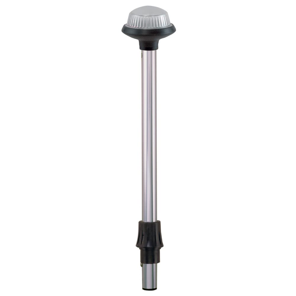 Perko 1460DP6CHR Coastal-Series Reduced Glare White All-Round Navigation Pole Light - 48&quot; Height