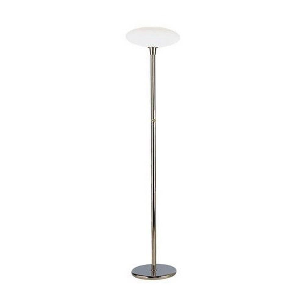 Robert Abbey 2045 Lamps with Frosted White Cased Glass Shades, Polished Nickel Finish, 66 x 15 x 66